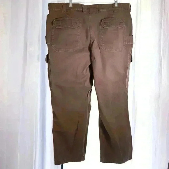 Duluth Trading Sz 48 x 30 Flex Fire Hose Relaxed Fit Cargo Work Pant oil stains - Picture 9 of 16